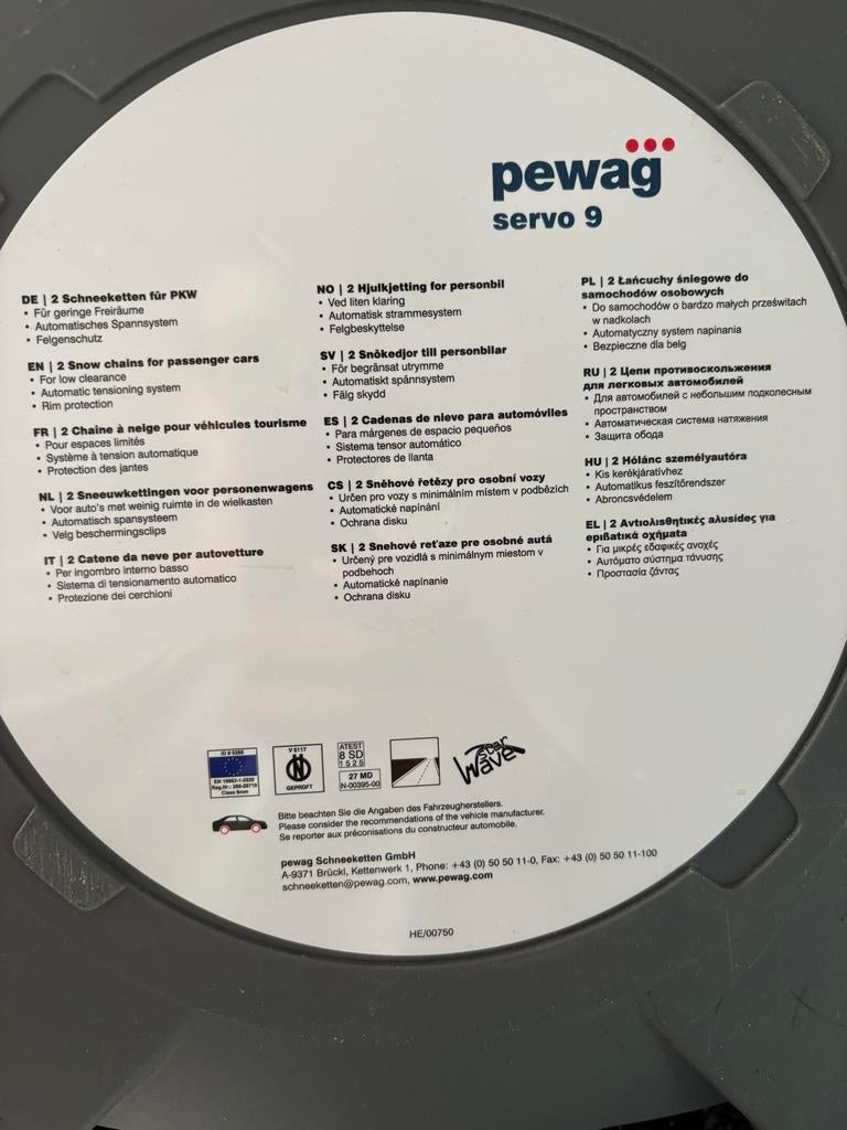 Pewag servo 9 RS9 79 sneeuwkettingen, Ophalen of Verzenden, Nieuw