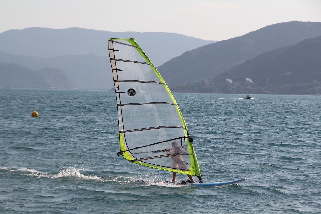 Surfzeil 7,0 m2 incl. deelbare mast en mastverlenger, Ophalen, 7 m² of meer, Zeil, Gebruikt