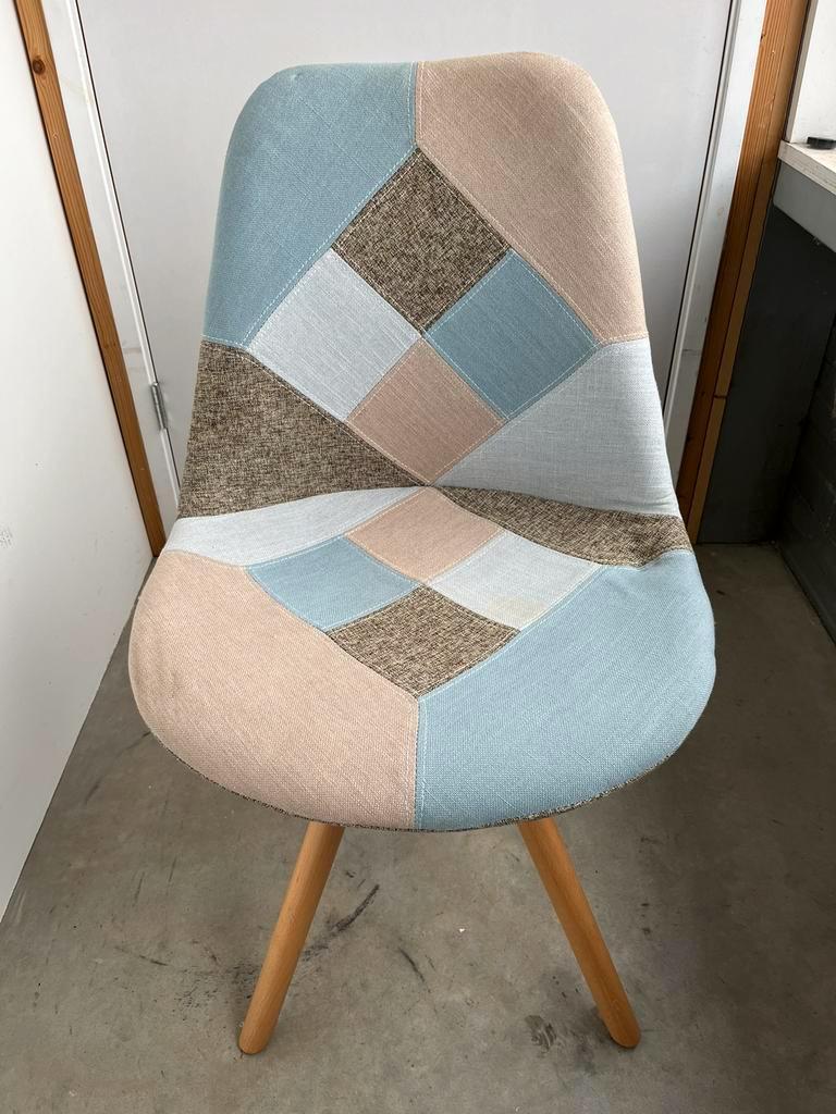 KAVE HOME RALF lars Moderne stoel patchwork nieuw, Overige kleuren, Nieuw, Ophalen of Verzenden, Eén