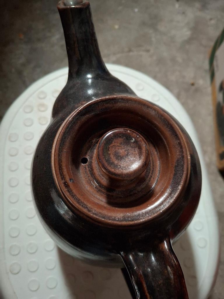 Koffiepot theepot aardewerk , keramiek. pottenbakker, retro, Antiek en Kunst, Antiek | Keramiek en Aardewerk, Ophalen of Verzenden