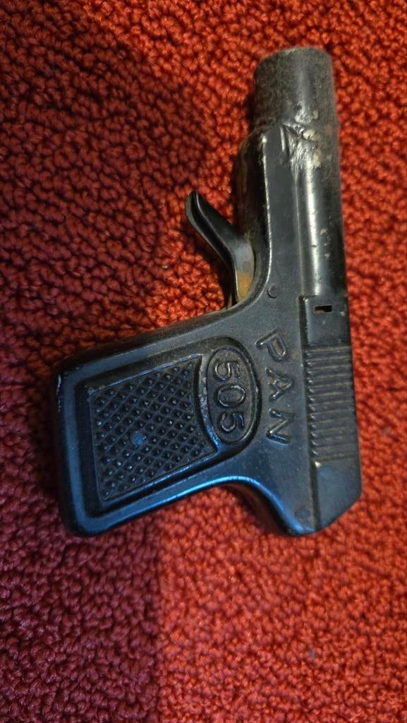 Kinderpistool pan 505 knalkurkpistool, Verzamelen, Militaria | Algemeen, Landmacht, Hulzen of Bodemvondsten, Ophalen of Verzenden