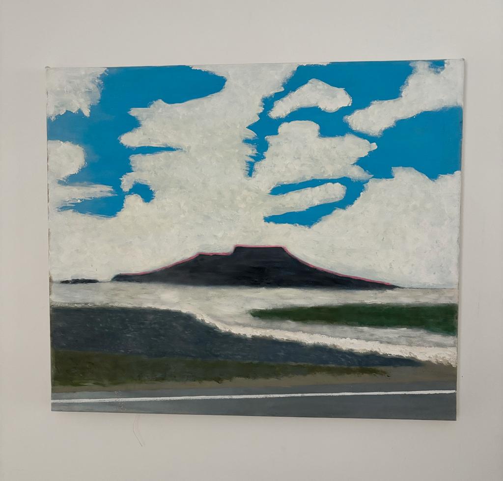 Schilderij, abstract landschap, gesigneerd ‘Albert’, Ophalen of Verzenden