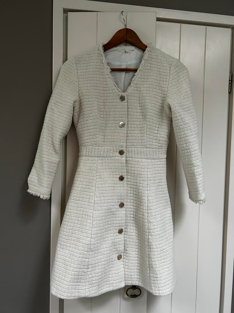 Maje jurk met knopen maat 1/36, Kleding | Dames, Wit, Ophalen of Verzenden, Maat 36 (S), Gedragen