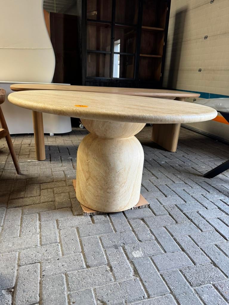 Tuintafel eco composiet 130x76 cm, Ophalen, Nieuw, Rond, Overige materialen