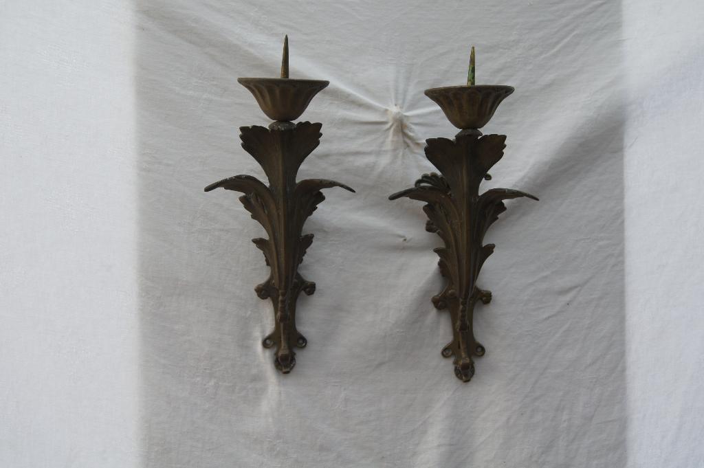 Wandkandelaren ( Brons, Ophalen of Verzenden, Koper of Brons