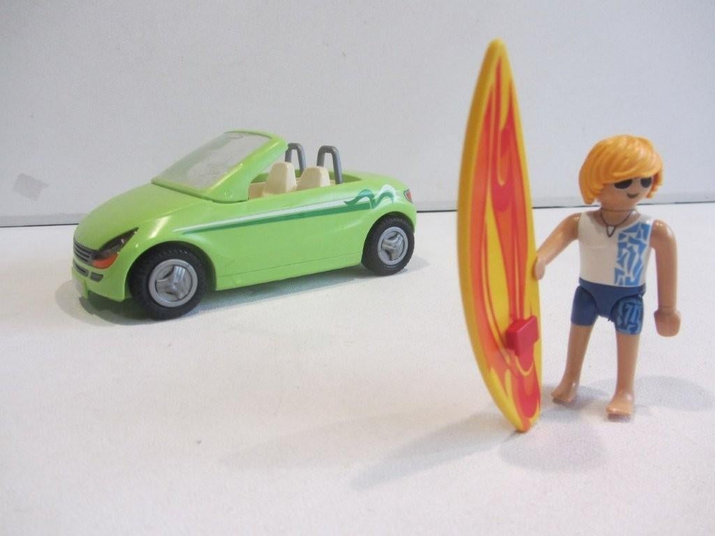Playmobil Cabrio met surfer – 6069, Ophalen of Verzenden, Gebruikt, Los playmobil