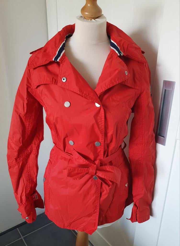 Gaastra rode trenchcoat jas maat M, Maat 38/40 (M), Gaastra, Ophalen of Verzenden, Zo goed als nieuw
