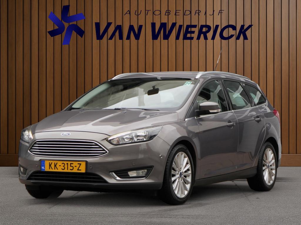 Ford Focus Wagon 1.0 Titanium 101PK! | Cruise | Trekhaak | C, Gebruikt, Bruin, Origineel Nederlands, Handgeschakeld