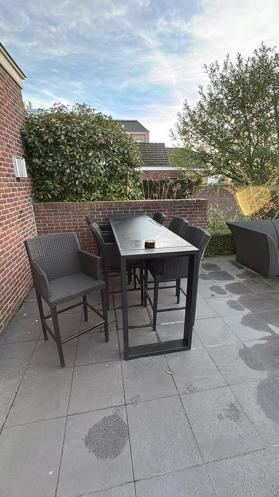 BOREK “Meridian high dinning” tafel + 6x hoge stoel, Tuin en Terras, Ophalen, Zo goed als nieuw, Stoel