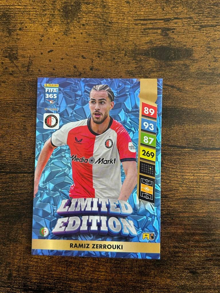 Ramiz Zerrouki Panini FIFA 365 Limited Edition 2025, Ophalen of Verzenden, Nieuw, Feyenoord, Spelerskaart