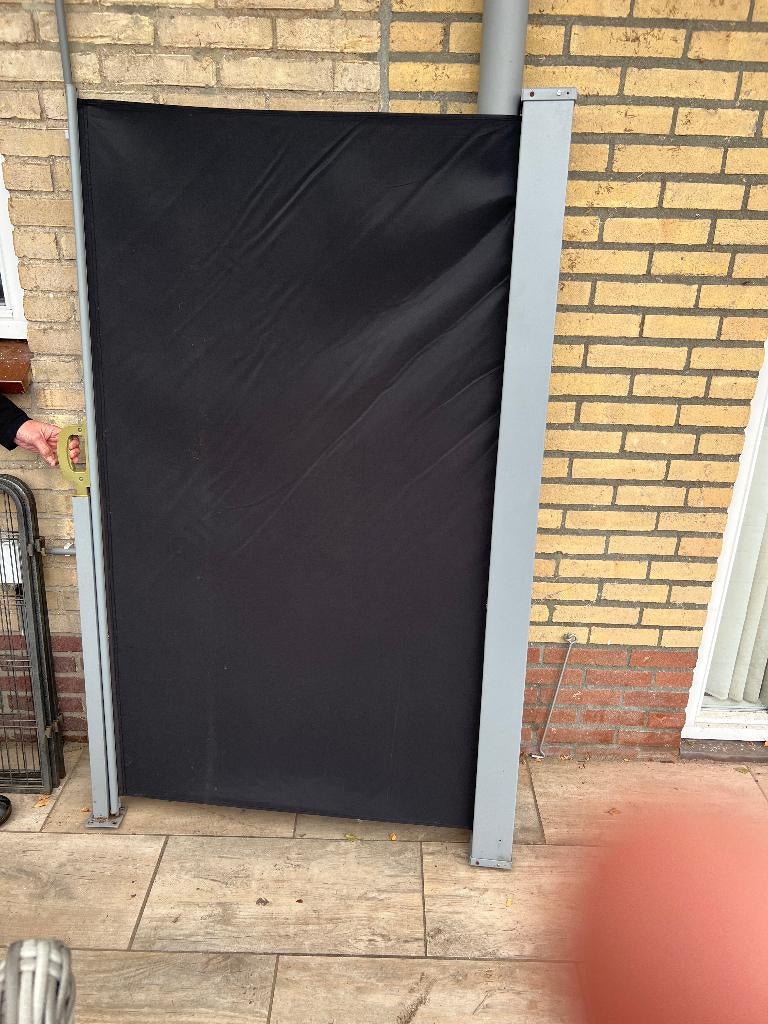 TWEE terras windschermen, Caravans en Kamperen, Windschermen, Ophalen, Uittrekbaar, Gebruikt