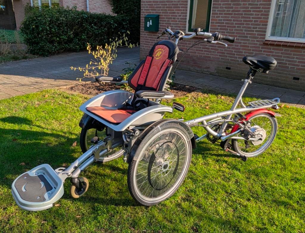 Van Raam O Pair rolstoelfiets met elektrische ondersteuning, Ophalen, Gebruikt, Van Raam