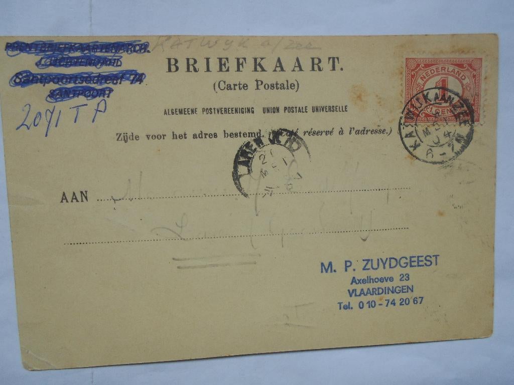 Katwijk aan Zee 1904 wachtende vissersboten bommen Katwijk, Verzamelen, Ansichtkaarten | Nederland, Ophalen of Verzenden, Voor 1920