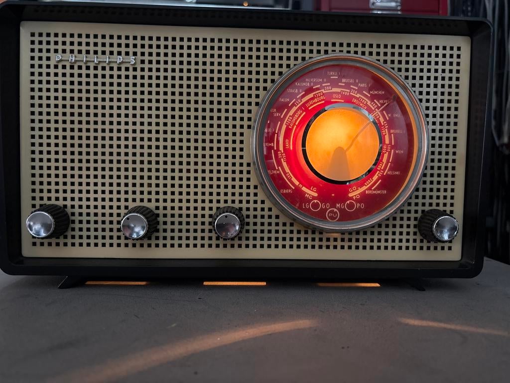 Philips buizenradio uit 1958, Ophalen of Verzenden, Gebruikt, Radio