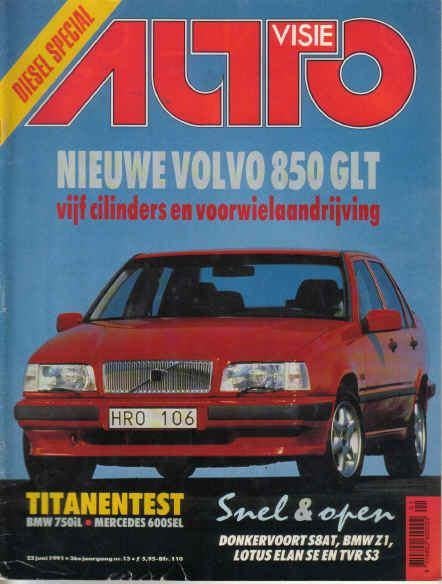 Autovisie 13 1991 : Donkervoort S8 Turbo - BMW Z1 - Lotus, Ophalen of Verzenden, Gelezen, Algemeen