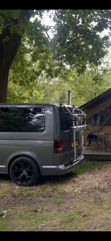 Fietsendrager Volkswagen Transporter T5/T6 Achterklep, Ophalen, 2 fietsen, Gebruikt, Achterklepdrager