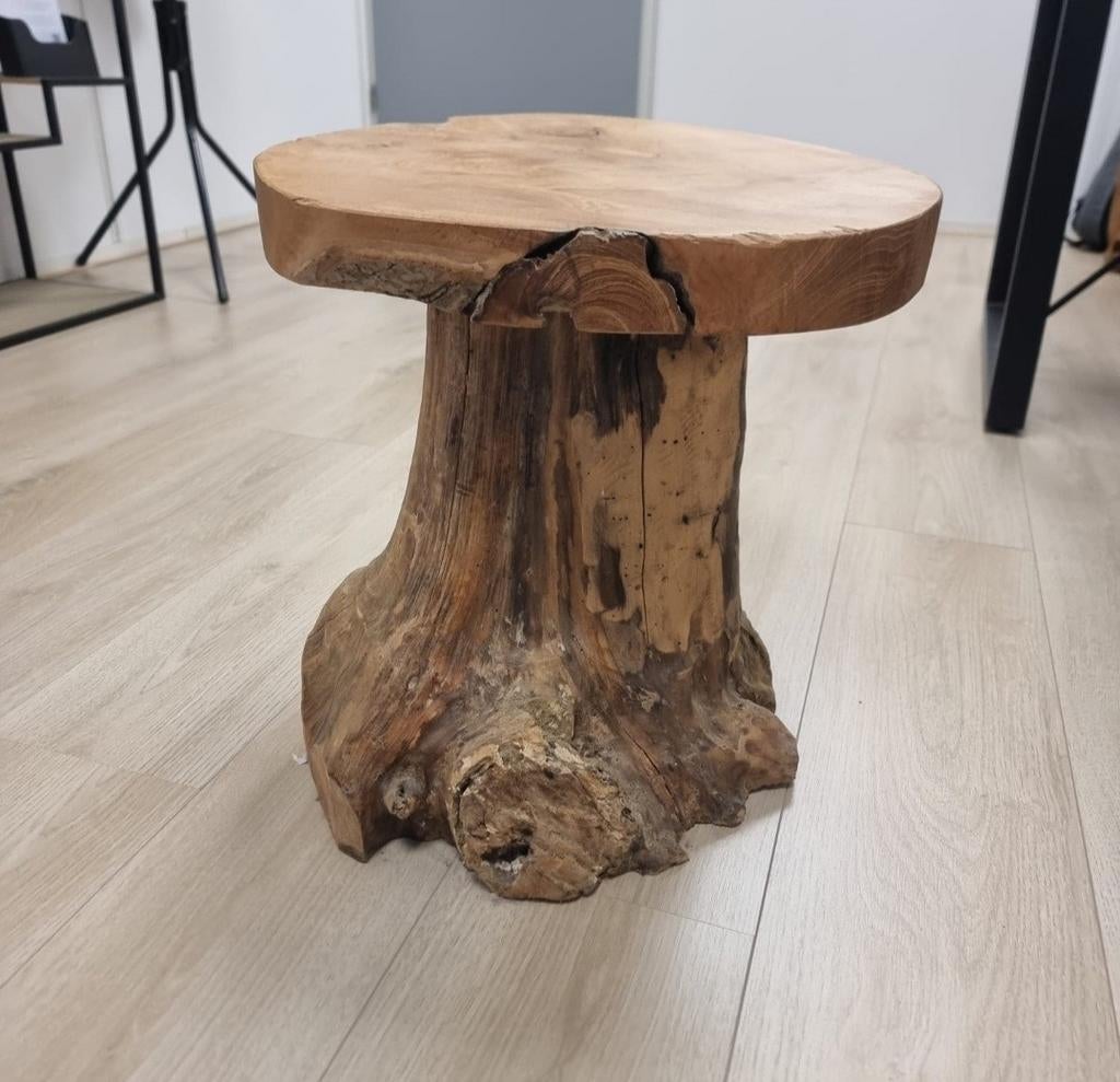 Bijzet tafel teak hout, Ophalen, Minder dan 45 cm, Minder dan 55 cm, Botanisch