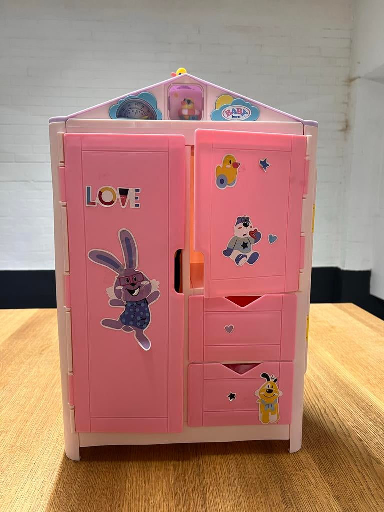 Baby Born Kledingkast met Weereendje en Accessoires, Ophalen of Verzenden, Gebruikt, Meisje