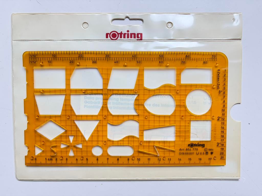 Rotring sjabloon, Ophalen of Verzenden