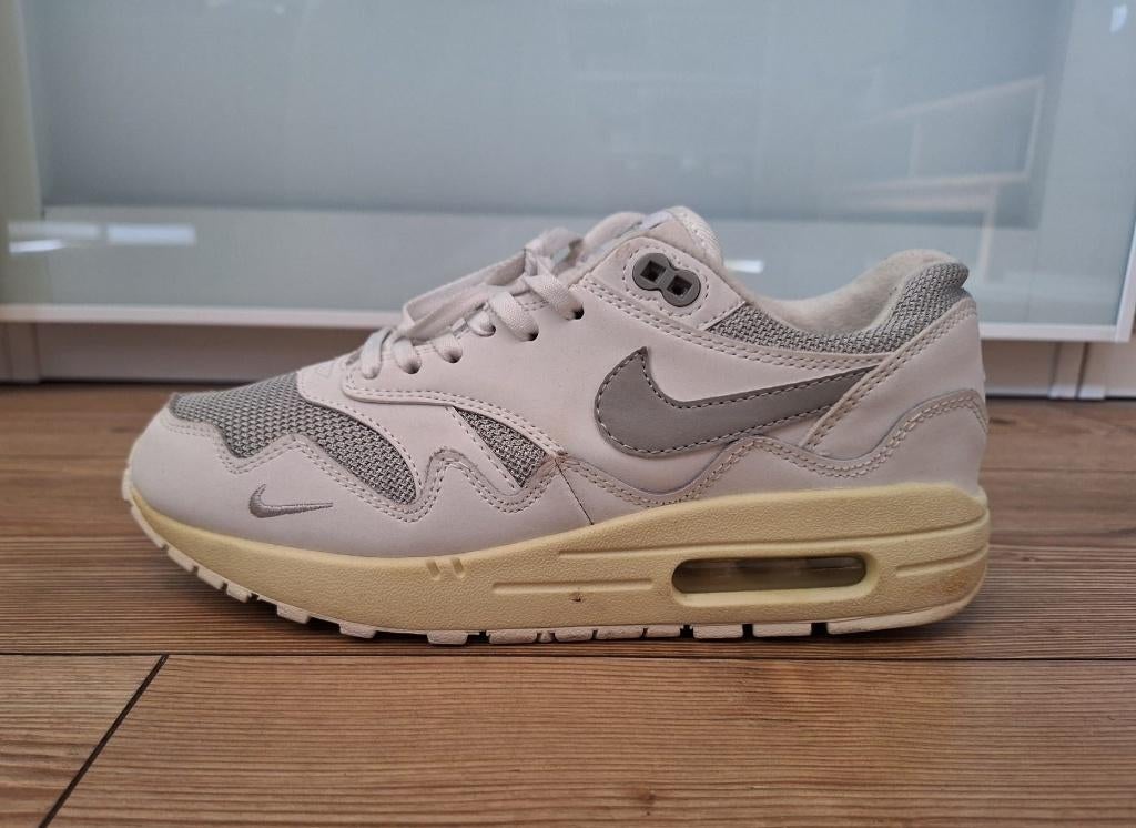Nike Air Max 1 Patta Waves White Sneakers - Maat 39, Wit, Ophalen of Verzenden, Sneakers of Gympen, Gedragen