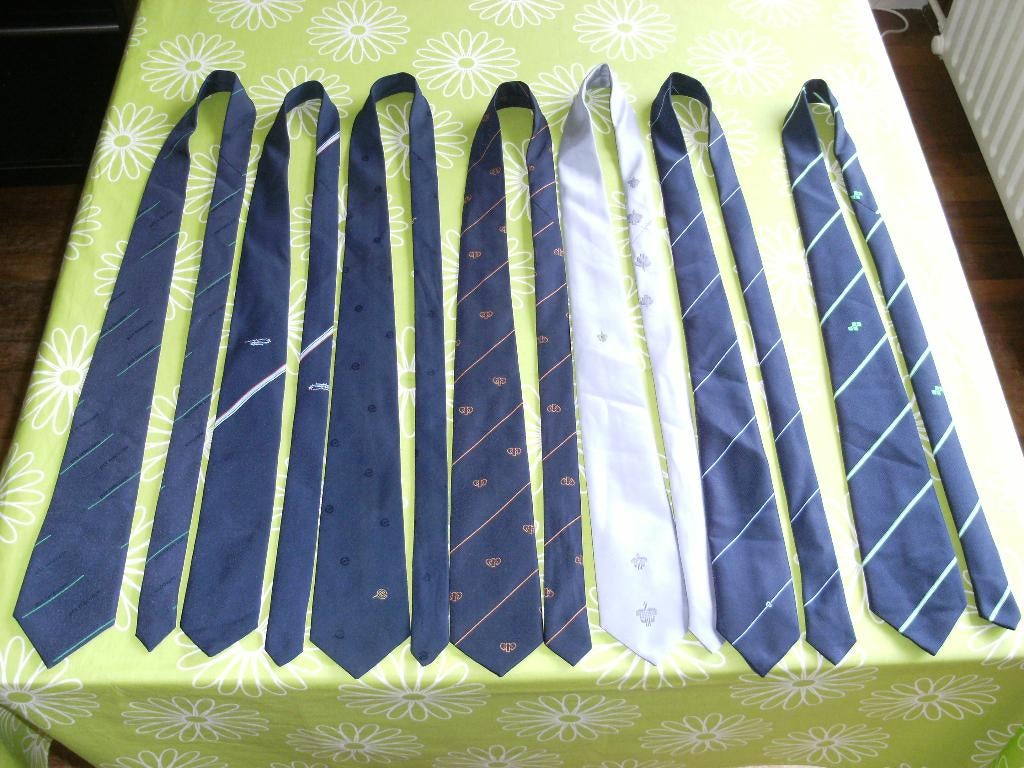 Verzameling stropdassen van bedrijven (7), Verzamelen, Merken en Reclamevoorwerpen, Ophalen of Verzenden, Zo goed als nieuw, Overige typen