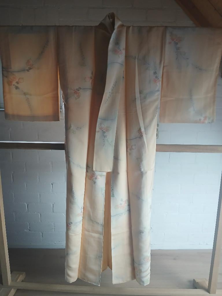 Traditionele Japanse Kimono orange bloem, Ophalen of Verzenden