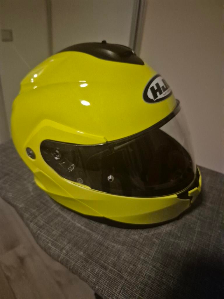 HJC N91 Systeemhelm - Geel, Motoren, Systeemhelm, Heren, HJC, Ophalen of Verzenden