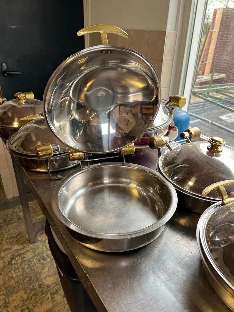 Chafing dishes, 6 stuks, Ophalen of Verzenden, Gebruikt
