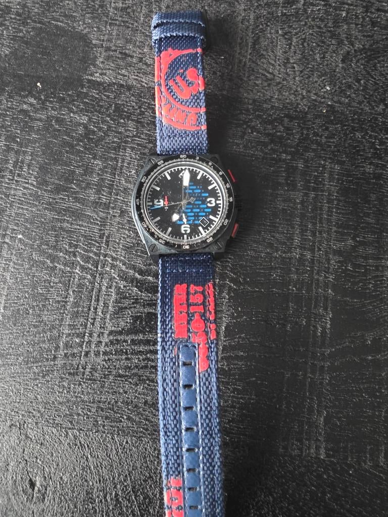 Alpha Sierra horloge met stoffen bandje, Ophalen of Verzenden