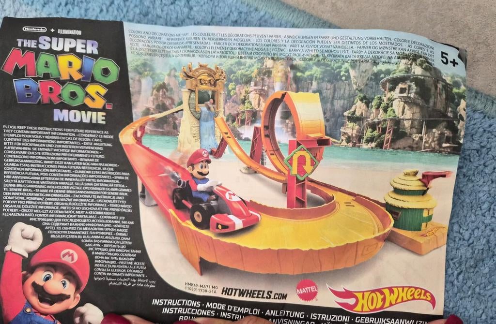 Hot Wheels Super Mario race auto baan, Kinderen en Baby's, Speelgoed | Racebanen, Ophalen of Verzenden, Zo goed als nieuw, Handmatig