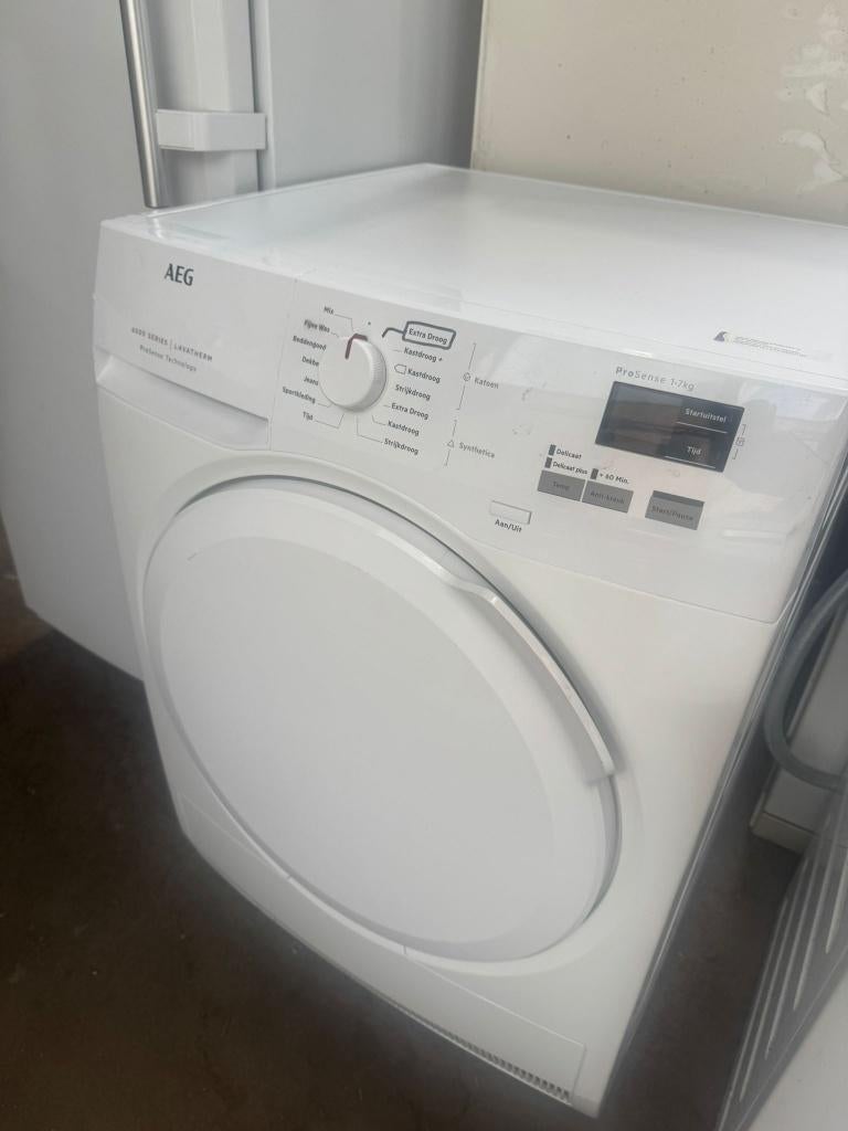 AEG Condensdroger schoon garantie bezorging, 6 tot 8 kg, Ophalen of Verzenden, Zo goed als nieuw, Voorlader