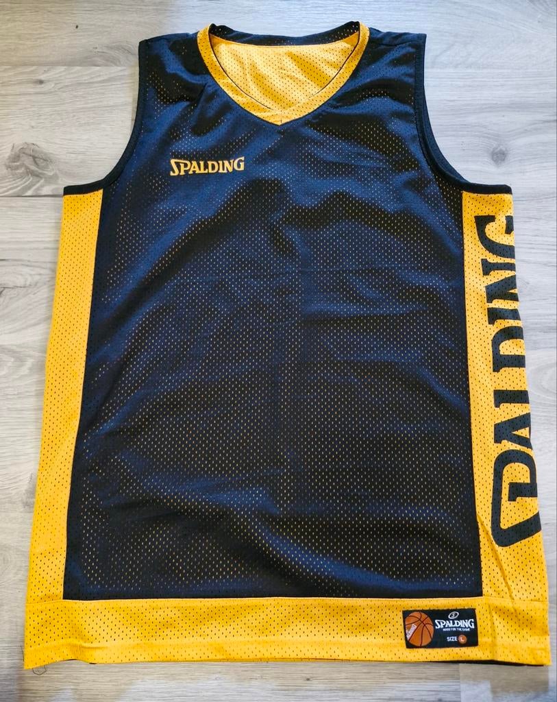 Spalding Basketbal Tanktop - Zwart/Geel - Maat L, Maat 52/54 (L), Zwart, Spalding, Ophalen of Verzenden