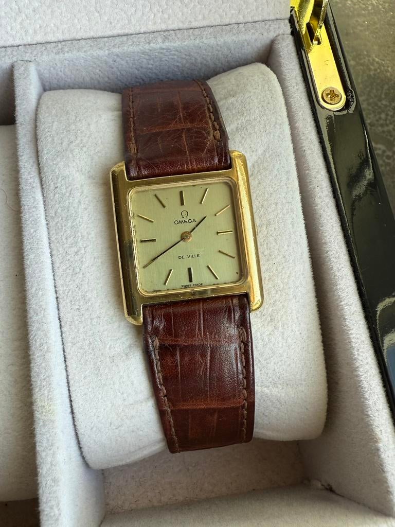 Omega De Ville Tank ref. 625 – Gold Plated – Doos, Sieraden, Tassen en Uiterlijk, Horloges | Antiek, Ophalen of Verzenden, Goud