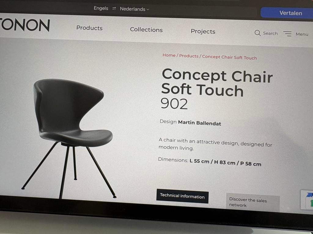 5 Eetkamer stoelen + 2 x de poef, Ophalen, Zo goed als nieuw, Vijf, Zes of meer stoelen