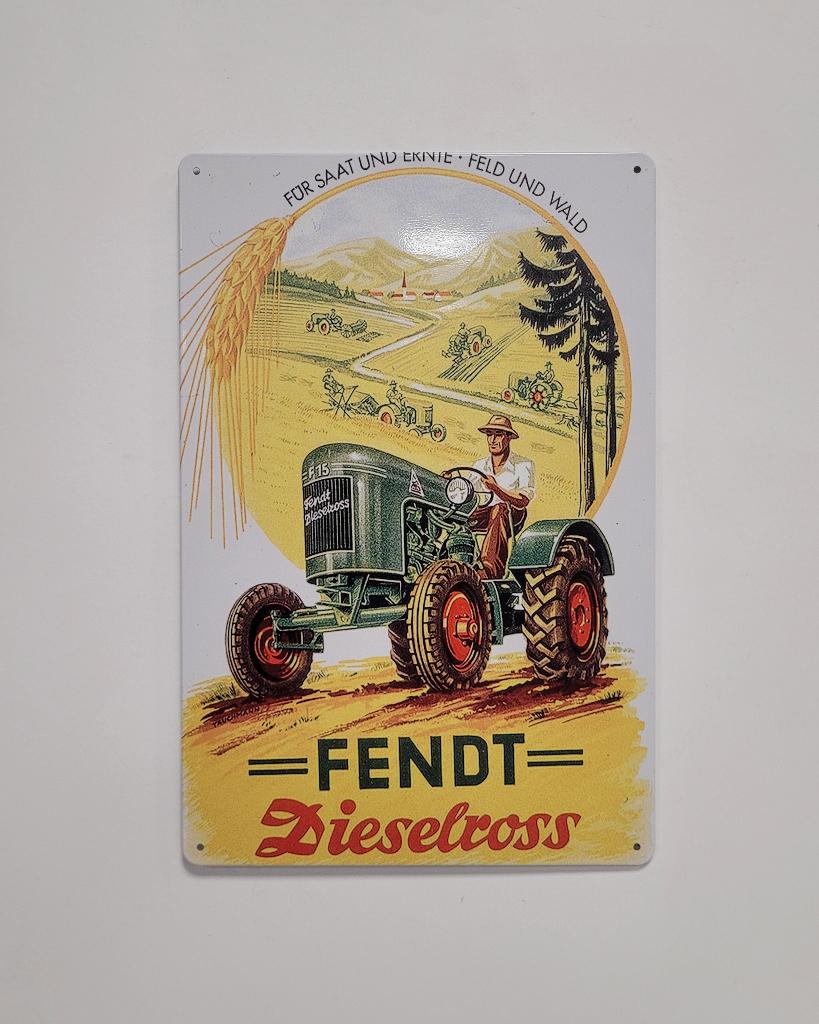 Denft Dieselross tractor reclamebord van metaal wandbord, Info@deconoord.nl, Deco Noord, Nieuw, Ophalen of Verzenden