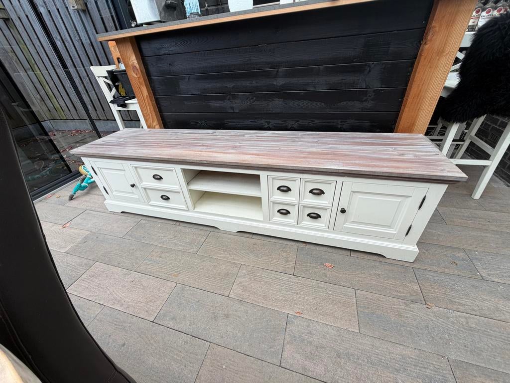 Tv meubel groot fleur, Ophalen, Gebruikt, Landelijk, 200 cm of meer