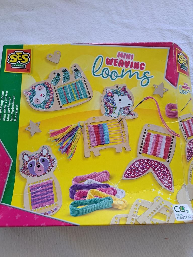 SES Creative Mini Weefgetouwen Knutselset, Hobby en Vrije tijd, Knutselen, Nieuw, Knutselwerk, Ophalen of Verzenden