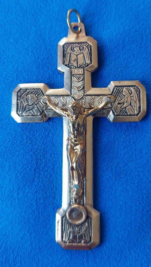 Kruis, kruiswegstatie kruis 7 cm., metaal, nieuw., Ophalen of Verzenden, Sieraad