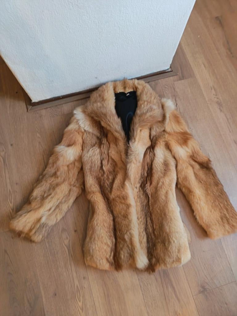 Vintage Vossenbont Jas - Maat M, Kleding | Dames, Jassen | Zomer, Zo goed als nieuw, Maat 38/40 (M), Bruin, Ophalen of Verzenden
