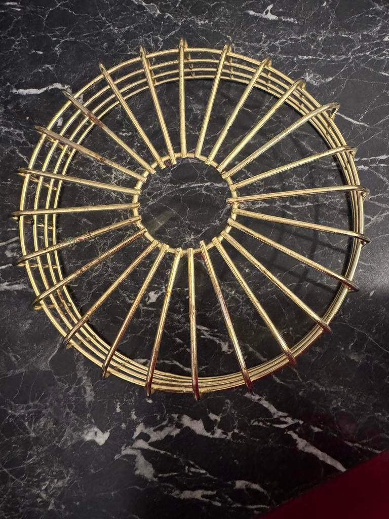 Fruitmand kleur goud, Overige materialen, Mand, Rond, Ophalen of Verzenden