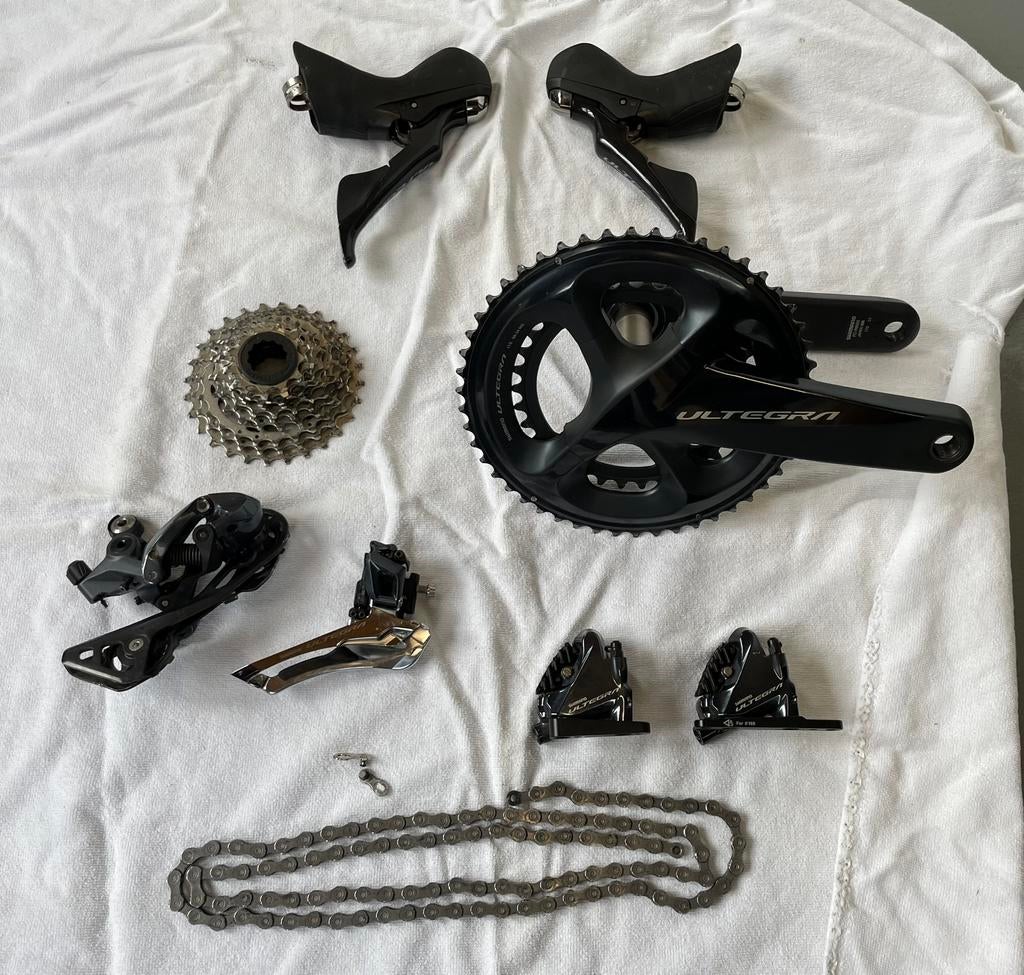 Shimano Ultegra R8020 groepset 2x11 speed (disc), Ophalen of Verzenden, Gebruikt, Racefiets, Overige typen