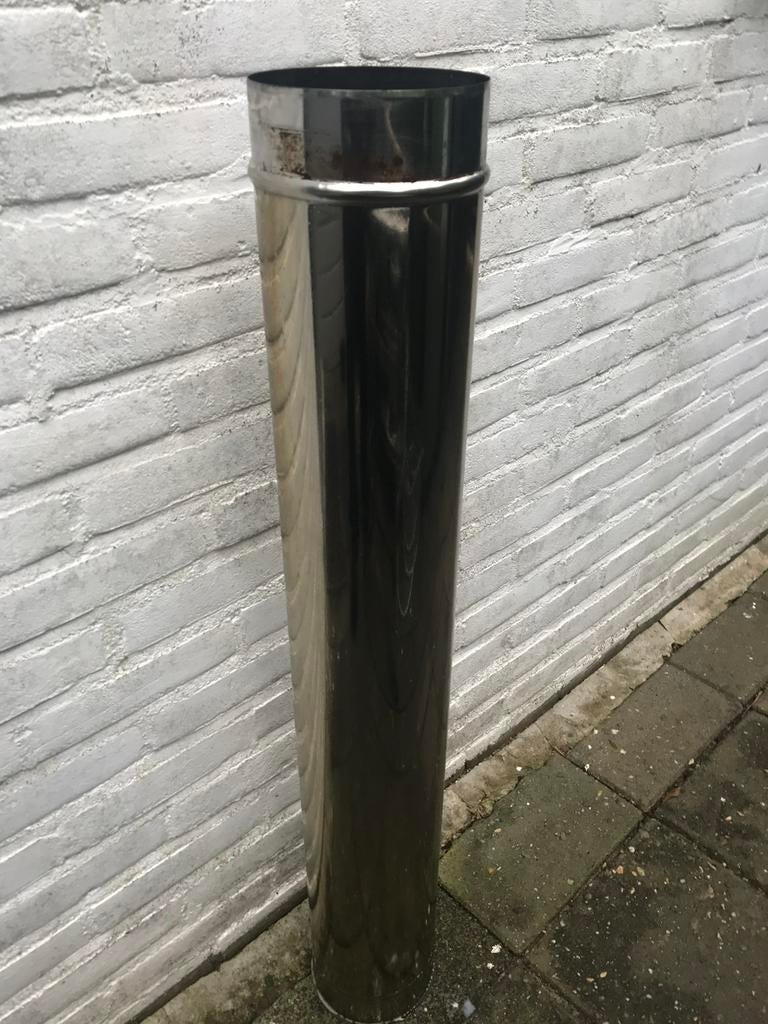 Rvs rookkanaal 115 mm, Ophalen, Afvoer, Zo goed als nieuw, Rvs