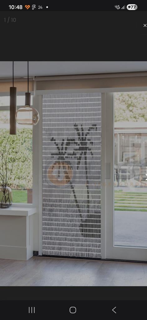 Liso vliegengordijn 84cm breed met palmstrand design, Doe-het-zelf en Verbouw, Deuren en Horren, Ophalen, Kunststof, 80 tot 100 cm