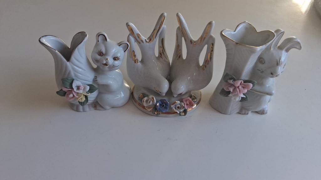 Beeldjes vogels, konijn en poes, Ophalen, Zo goed als nieuw, Dier