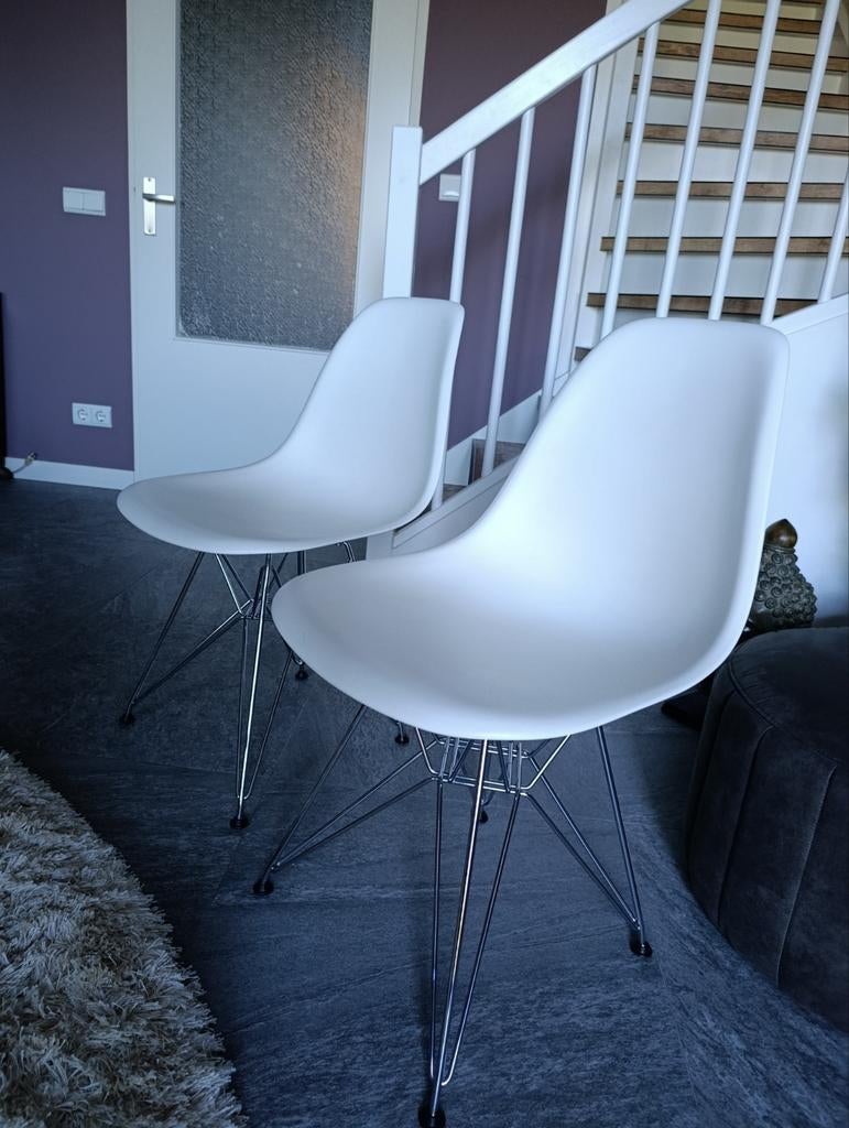 Vitra Eames DSR stoelen - Wit (set van 2), Huis en Inrichting, Stoelen, Ophalen