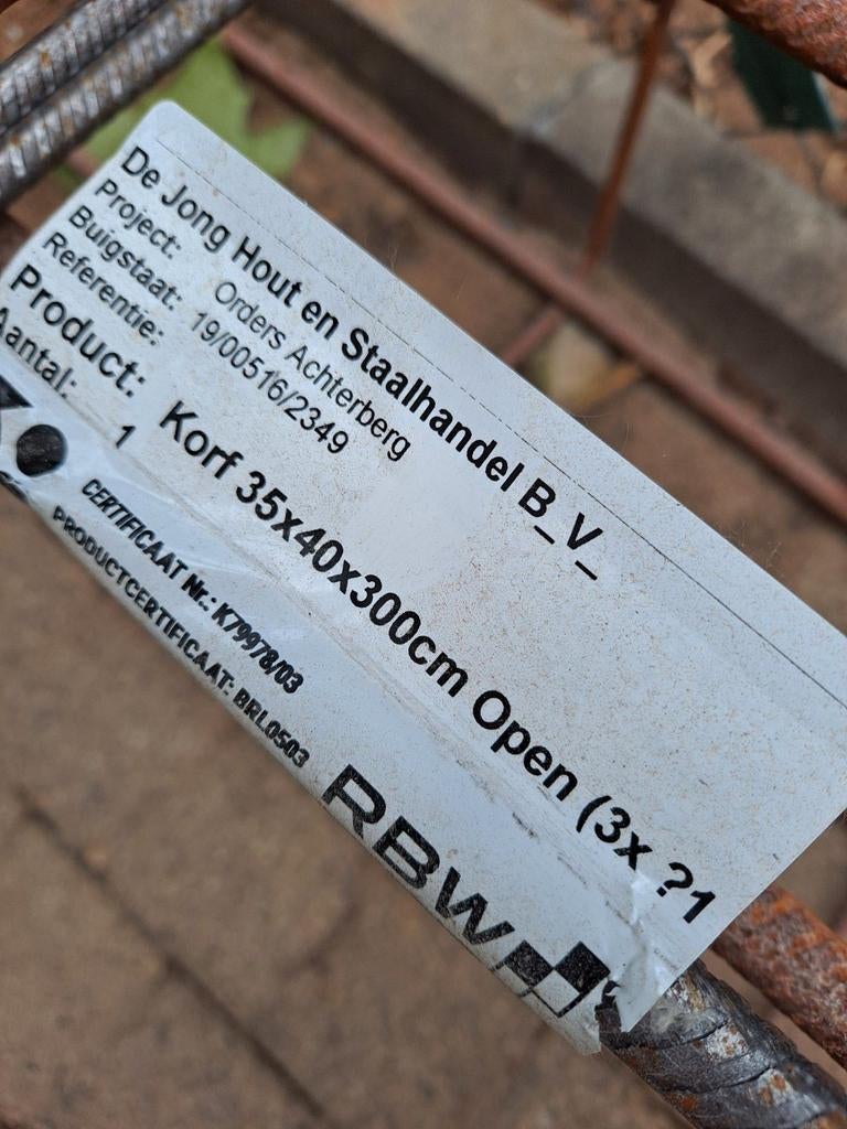 1 Staal korf voor fundering te koop, Ophalen