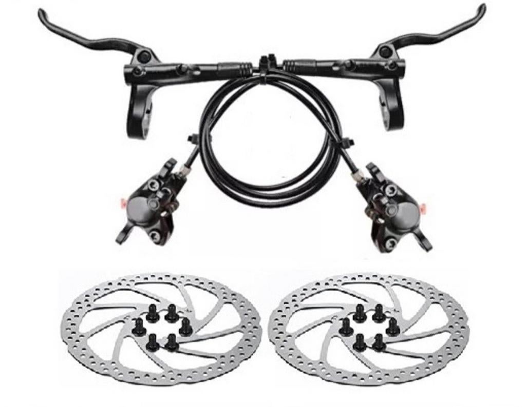 Te koop Shimano Hydraulische schijfremset MT200 Voor + Achte, Ophalen of Verzenden