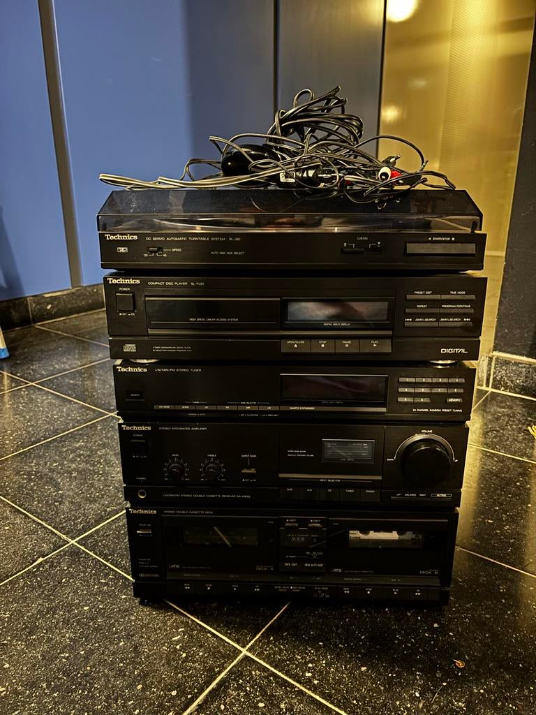Technics platenspeler set, Gebruikt, Cassettedeck, Losse componenten, Ophalen