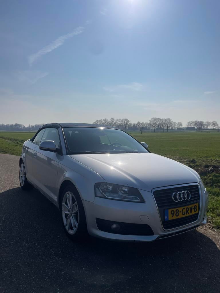 Audi A3 1.8 Tfsi Cabriolet 160pk 2008 Grijs, Auto's, Voorwielaandrijving, 4 cilinders, Cabriolet, 75 €/maand