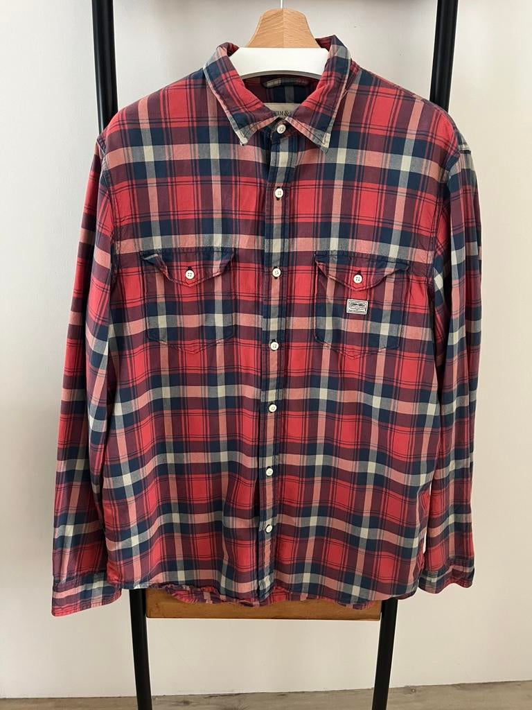 Ralf lauren overhemd maat XL, Verzenden, Zo goed als nieuw, Blauw, Halswijdte 43/44 (XL)